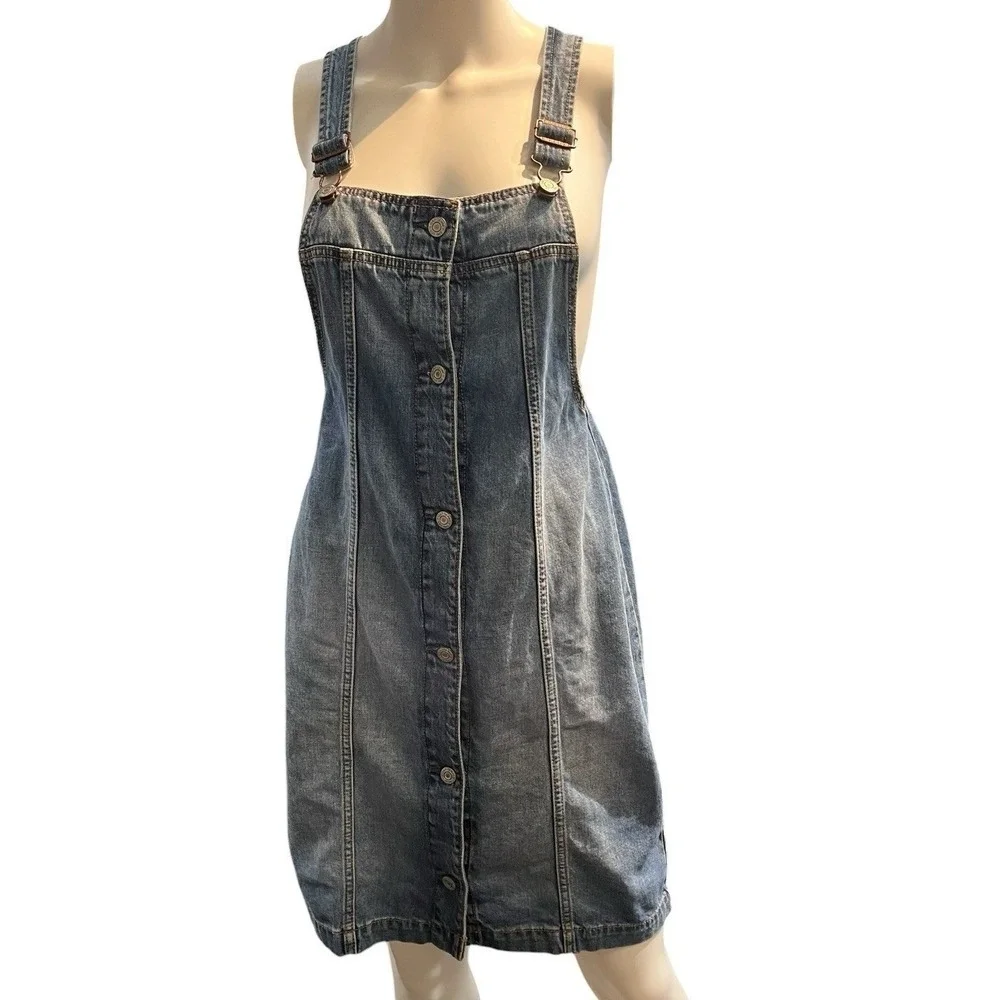 Gap Denim Denim Jumper Overall Dress Girls XXL Country Western Cowgril Casual